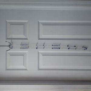 Long blue beaded necklace